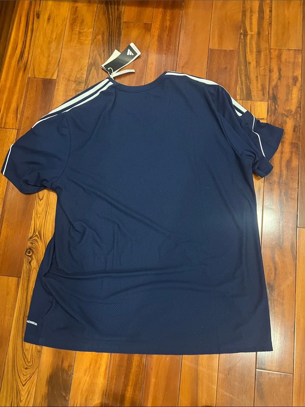 2 Adidas Men’s Short Sleeve Athletic Soccer Jerseys - Navy & Gray Tiro 23 Slim
